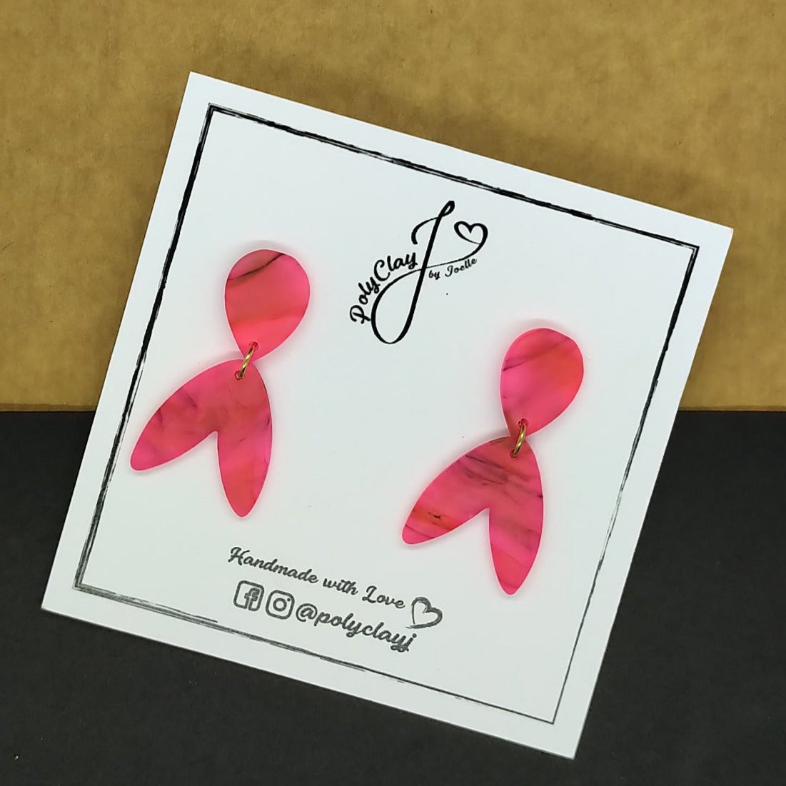 Fiery Fuschia Fishy dangles (Silver)